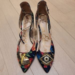 Sam Edelman colorful bird design pumps